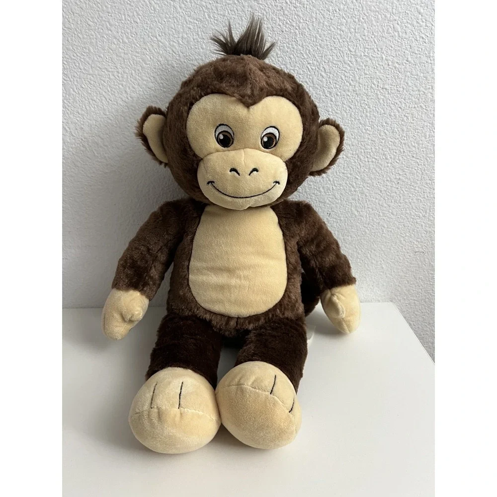 Build-A-Bear BAB Brown Eyes Monkey Plush - Fuzzy Brown -‎ 18